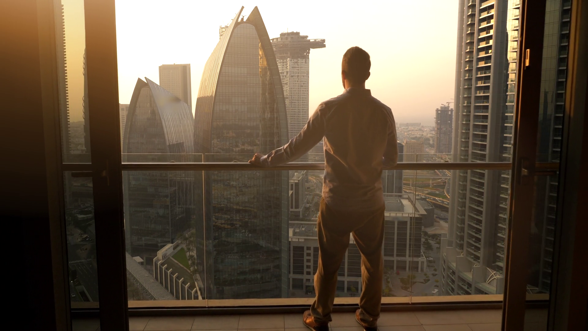 Young Man Succeed In High Rise Apartment Stock Footage SBV-348449830 ...