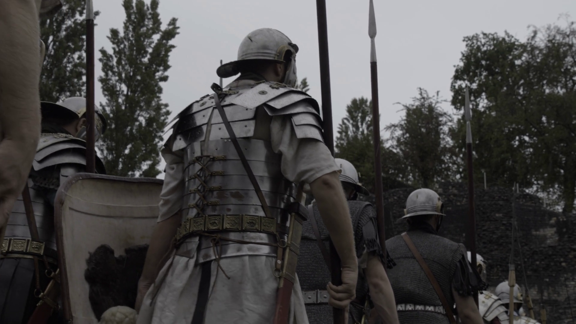 Men In Costumes Marching Together To War Stock Footage SBV-348575897 ...