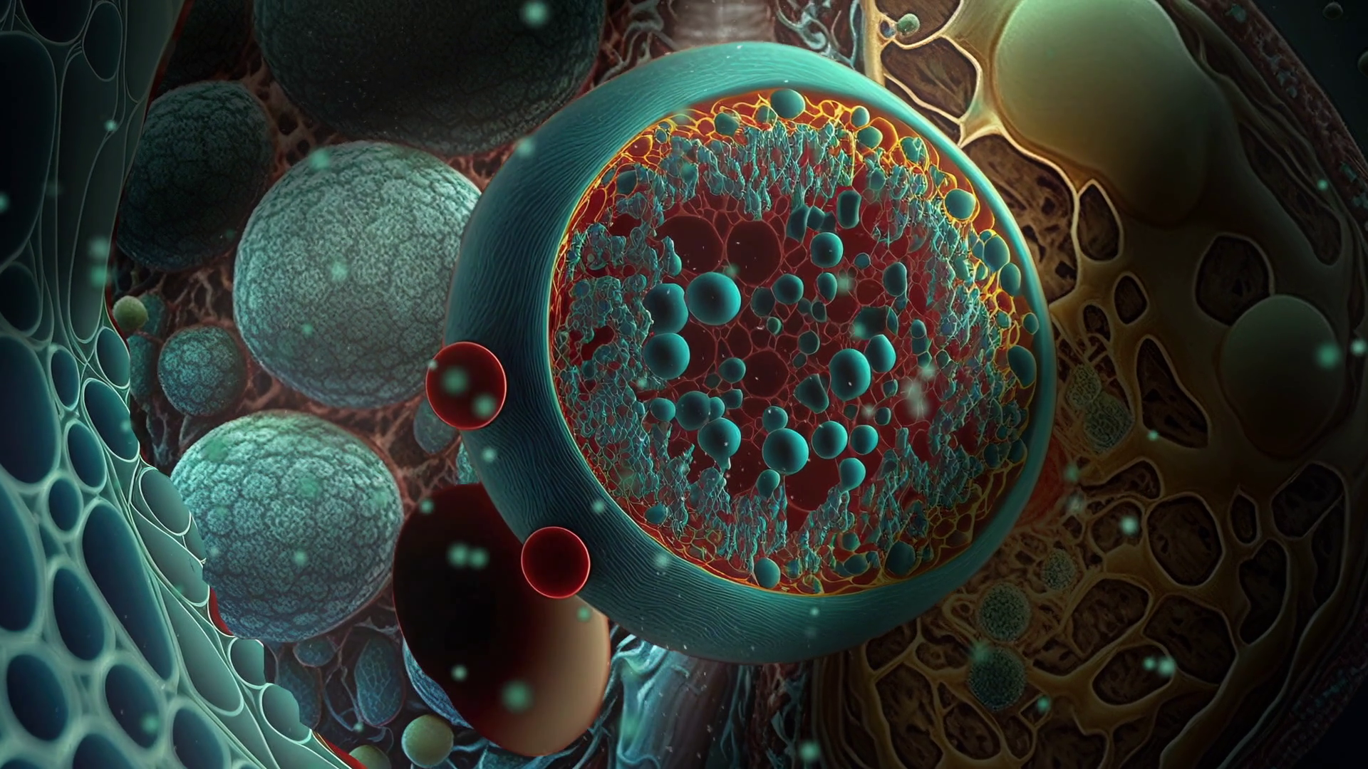 Animation Of Damaged Disintegrating Cancer Stock Motion Graphics SBV ...