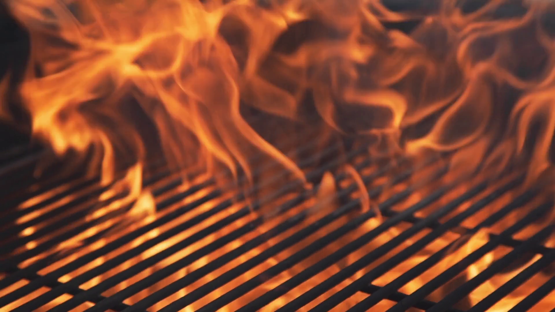 Flame Fire In Grill Barbecue In Sunny Summer Stock Footage SBV ...