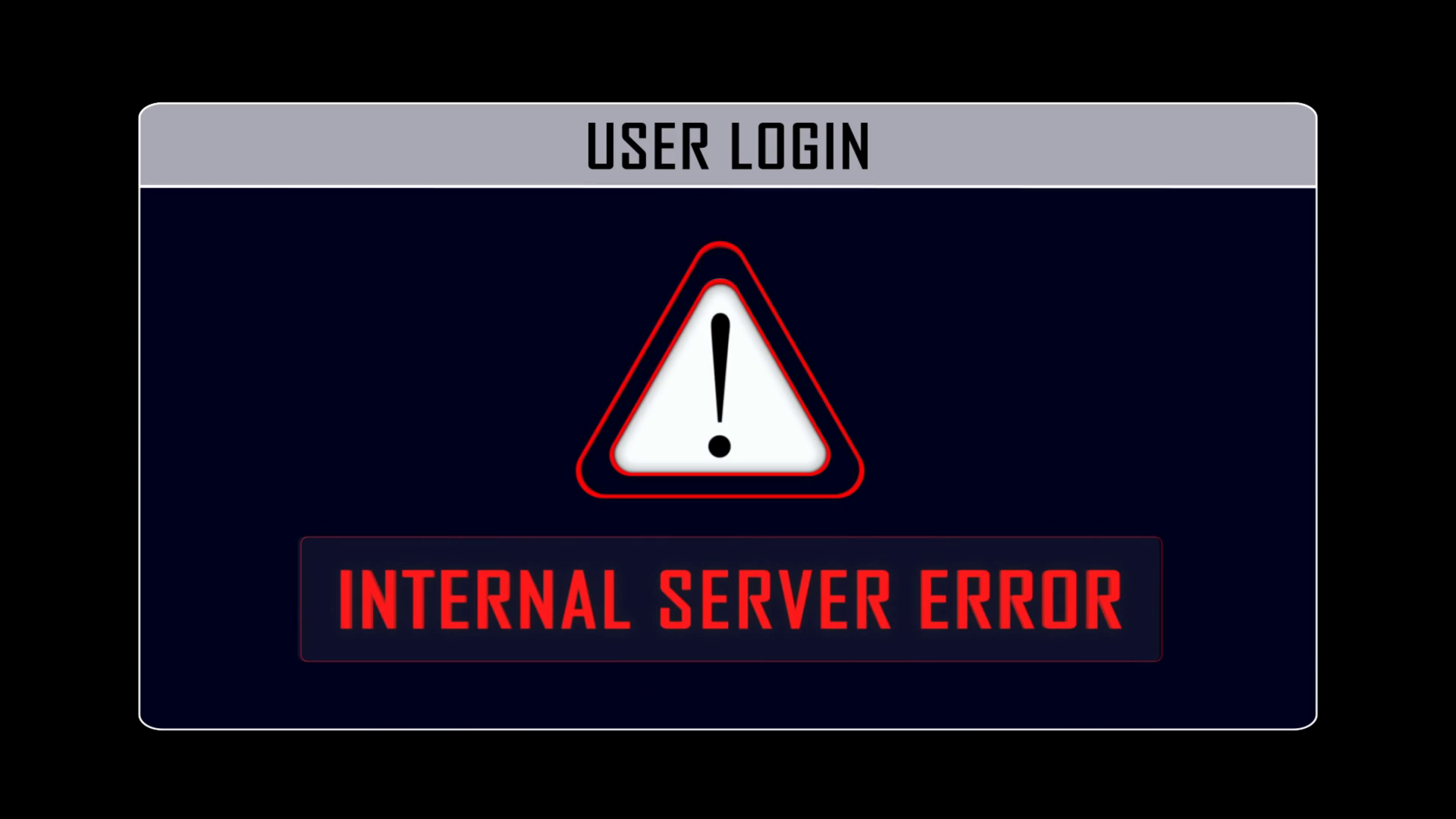 Internal Server Error Text User Login Stock Motion Graphics SBV ...