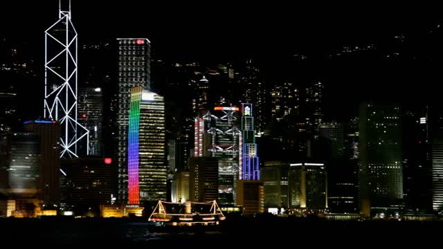 Hong Kong Hong Kong Skyline Stock Footage: Royalty-Free Video Clips ...
