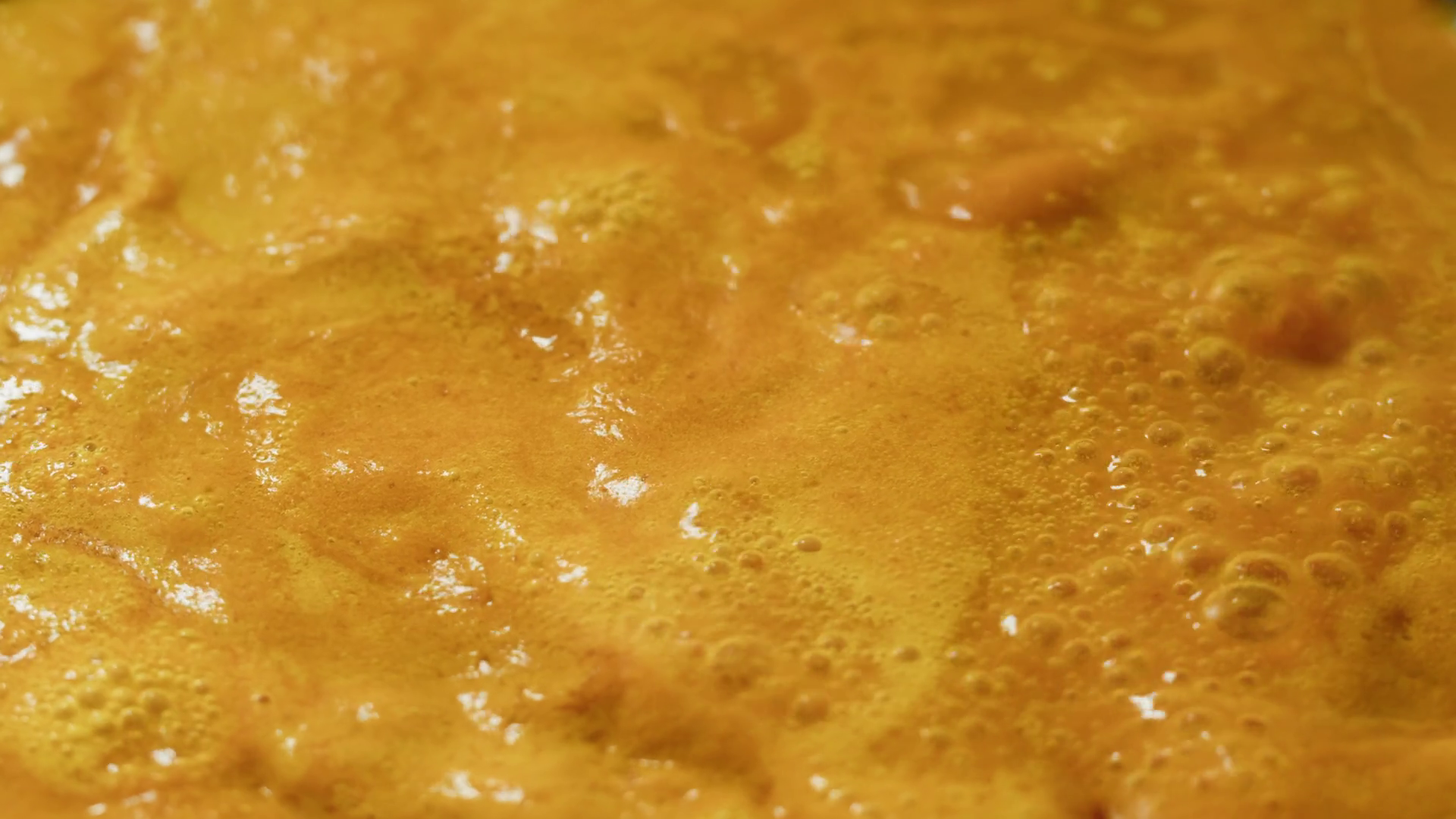 Close Up View Of Boiling Curry Sauce In Pan Stock Footage SBV-349082293 ...