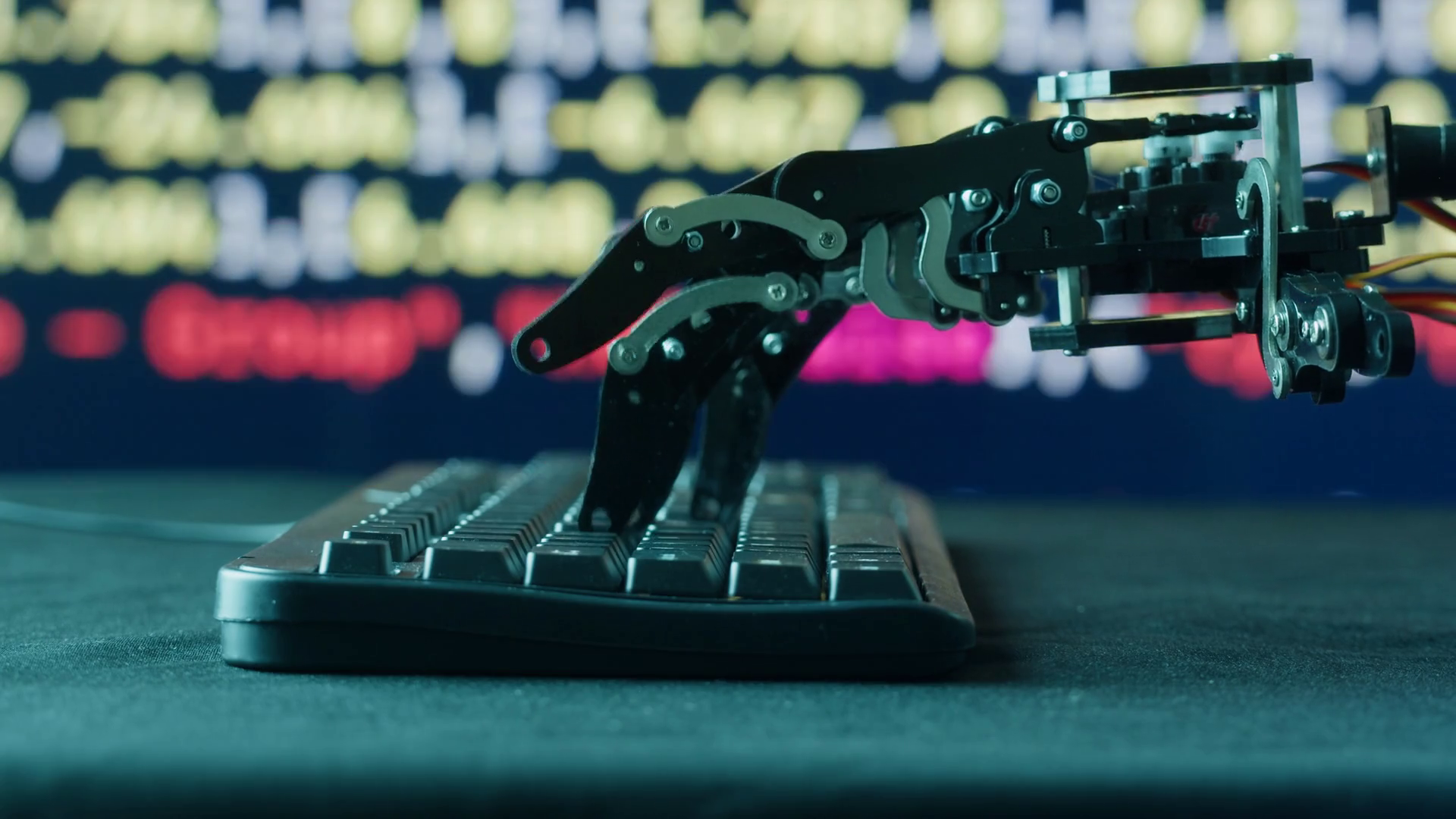 Robot Ai Hand Working On Pc Laptop Chatbot Stock Footage SBV-352015060 ...