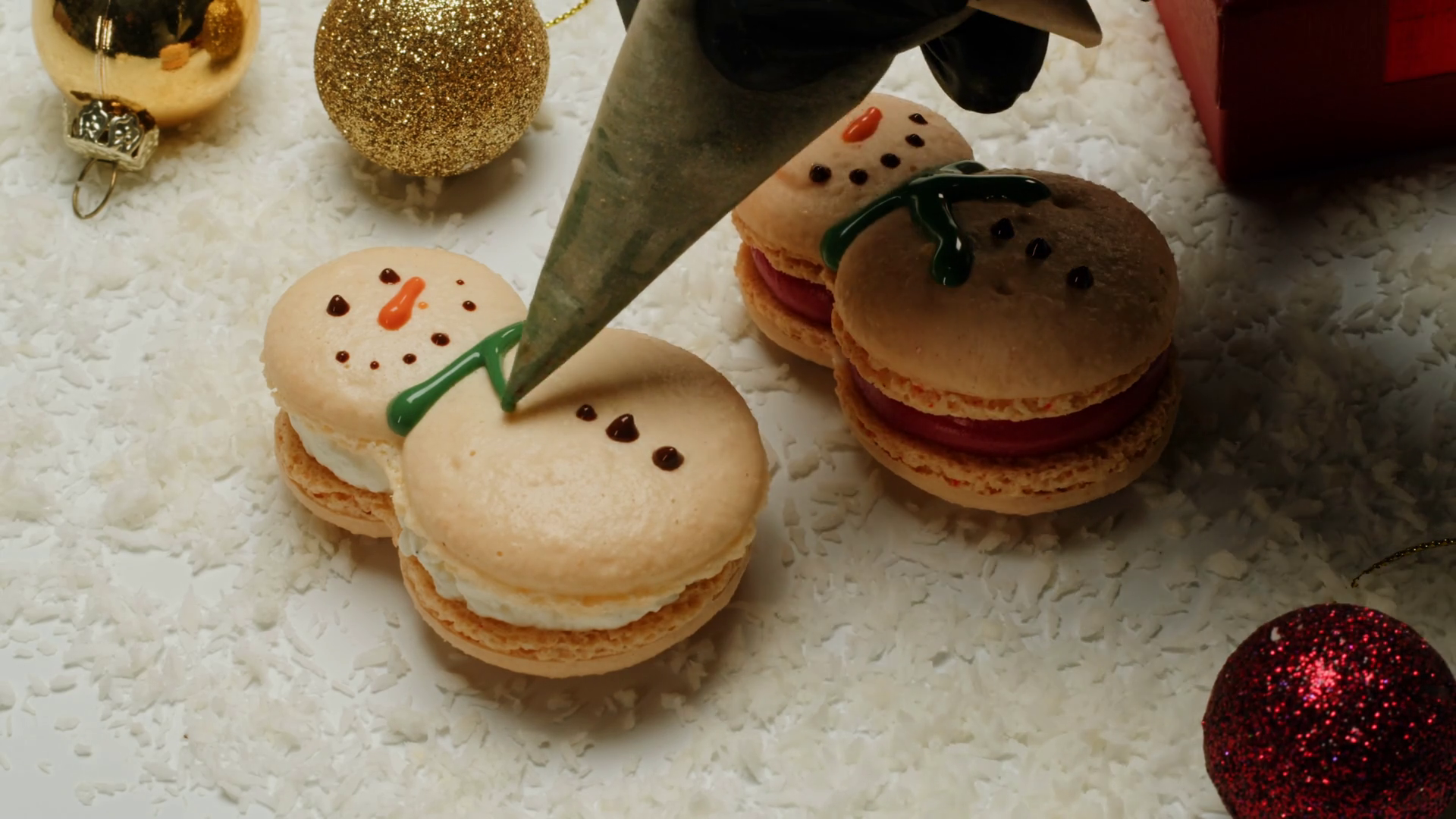 Confectioner Making French Macaron In Stock Footage SBV-348799711 ...