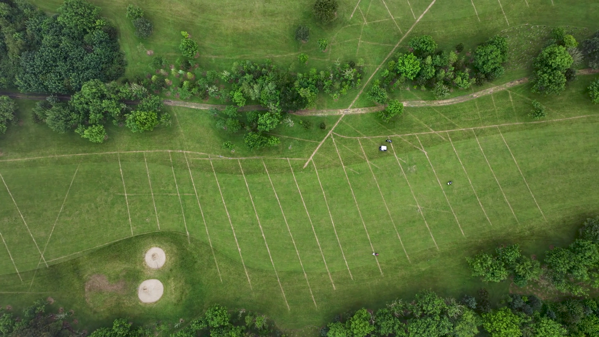 Flying Over Misty Golf Club Beautiful Golf Stock Footage SBV-348494368 ...
