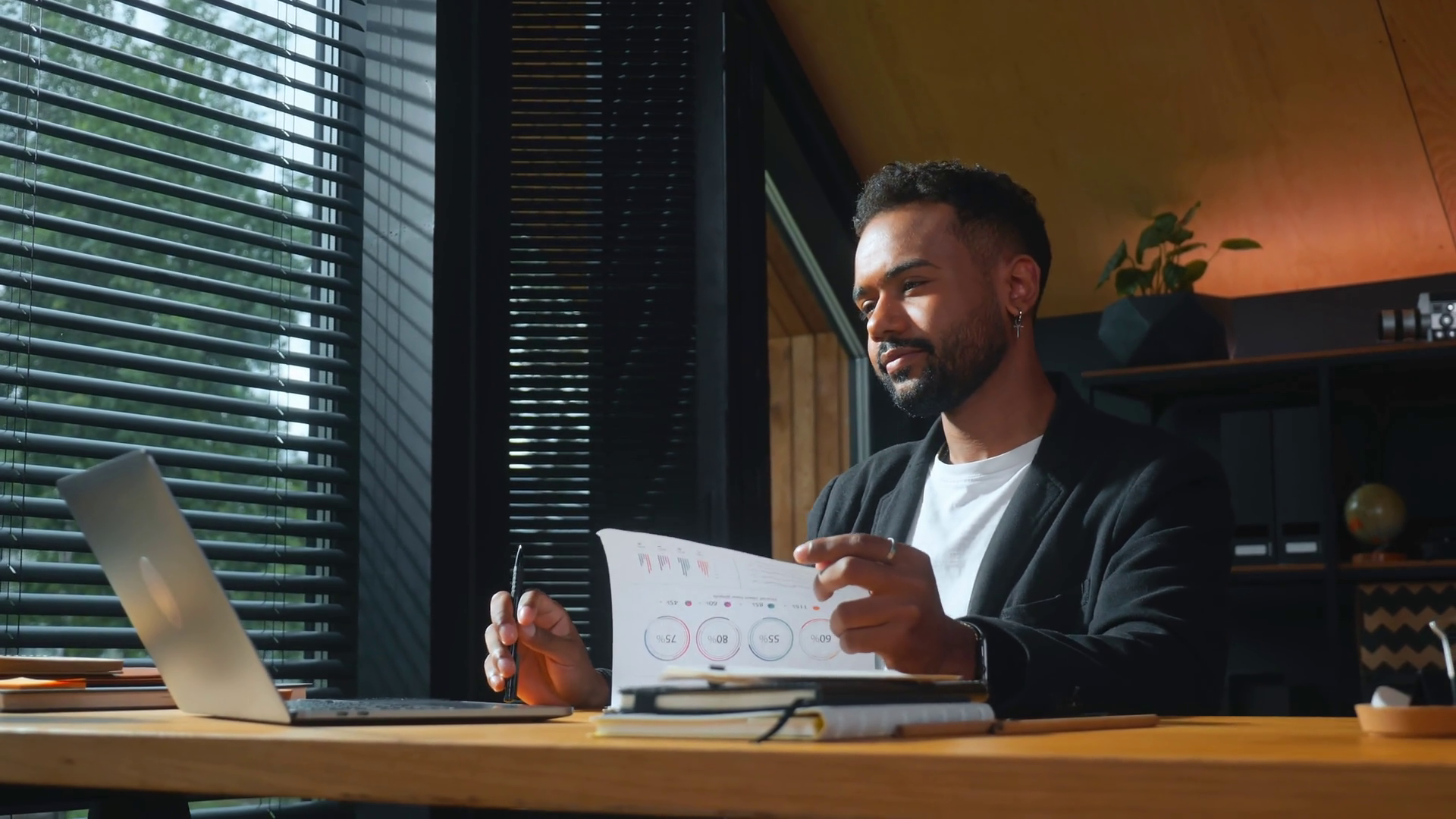 Young Finance Expert Working At Modern Stock Footage SBV-347627664 ...