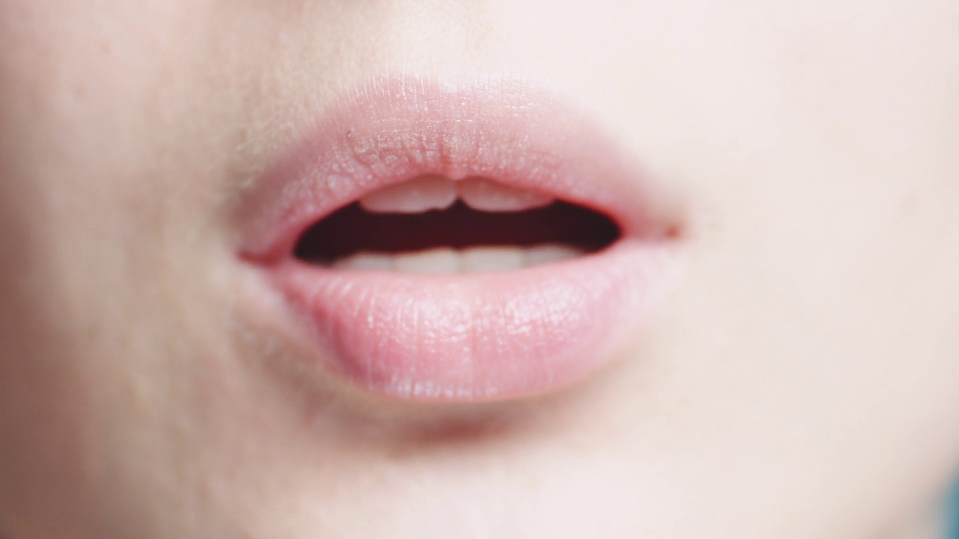 Macro Close-up Of Lips Slow Motion 120 Fps Stock Footage SBV-304886308 ...