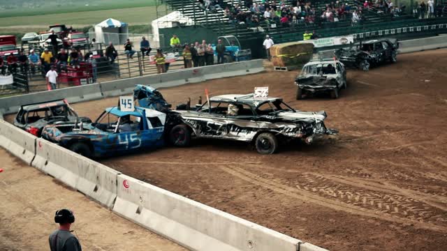 Demolition Derby Stock Footage: Royalty-Free Video Clips - Storyblocks