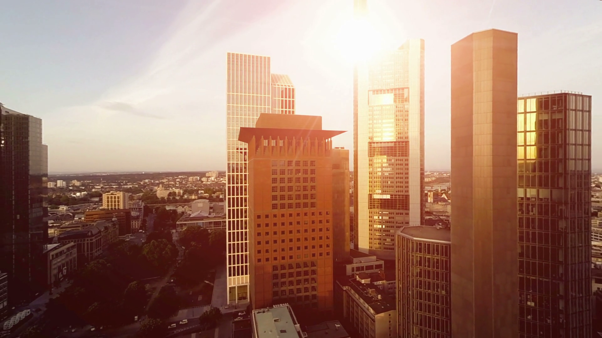 Sunset City Bank Banking Skyline Real Estate Stock Footage SBV ...