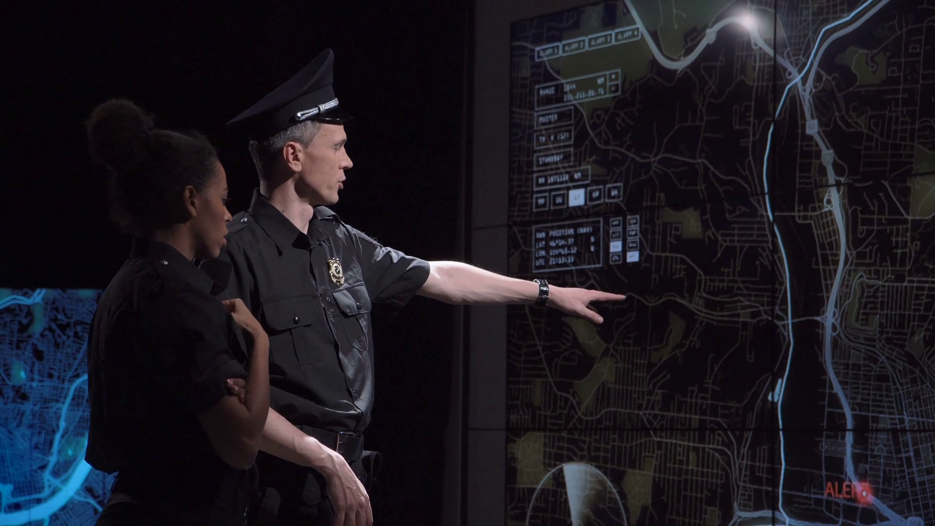 A Police Coordination Team Officers Discuss Stock Footage SBV-318818794 ...