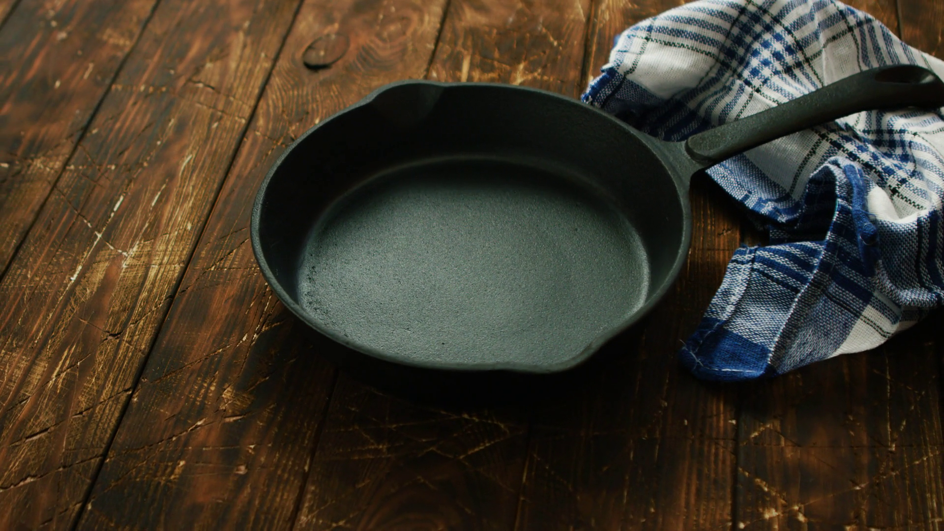 Simple Black Colored Cast Iron Pan With Stock Footage SBV-327396387 ...