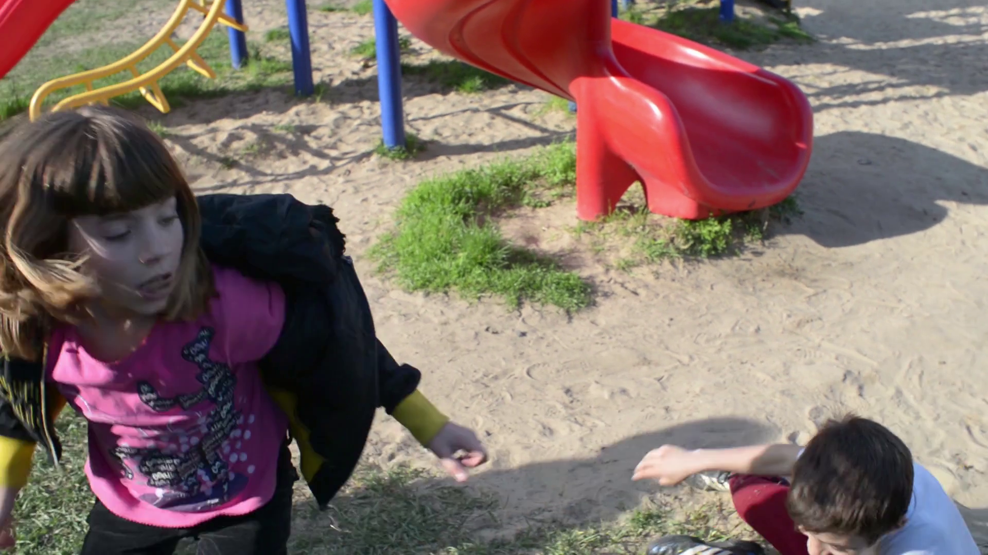 Children Boys Girls Are Fighting Fun On Stock Footage SBV-310954397 ...