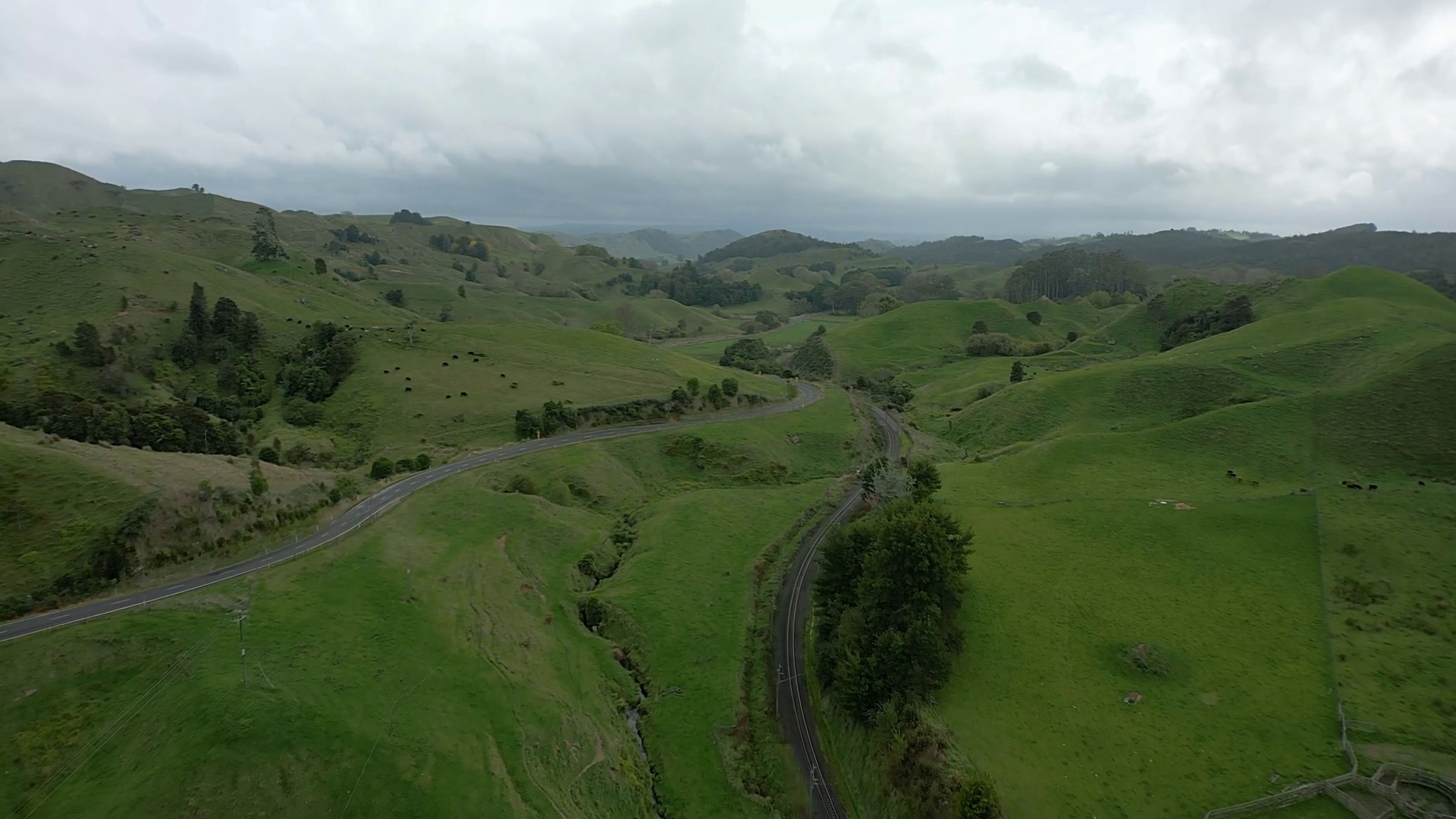 Flyover Above Rolling Grassland Hills In Stock Footage SBV-353365690 ...