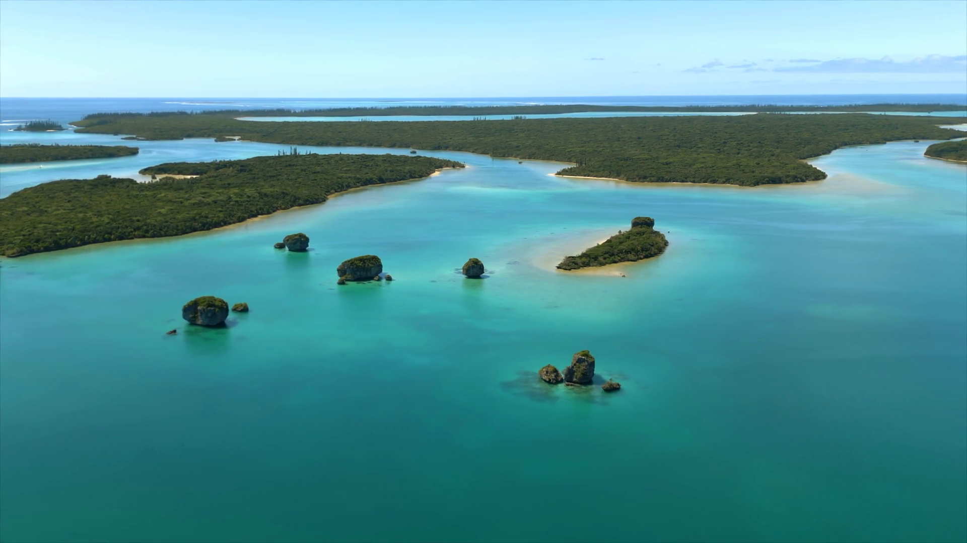 Aerial Parallax Around Famous Floating Rocks Stock Footage SBV ...