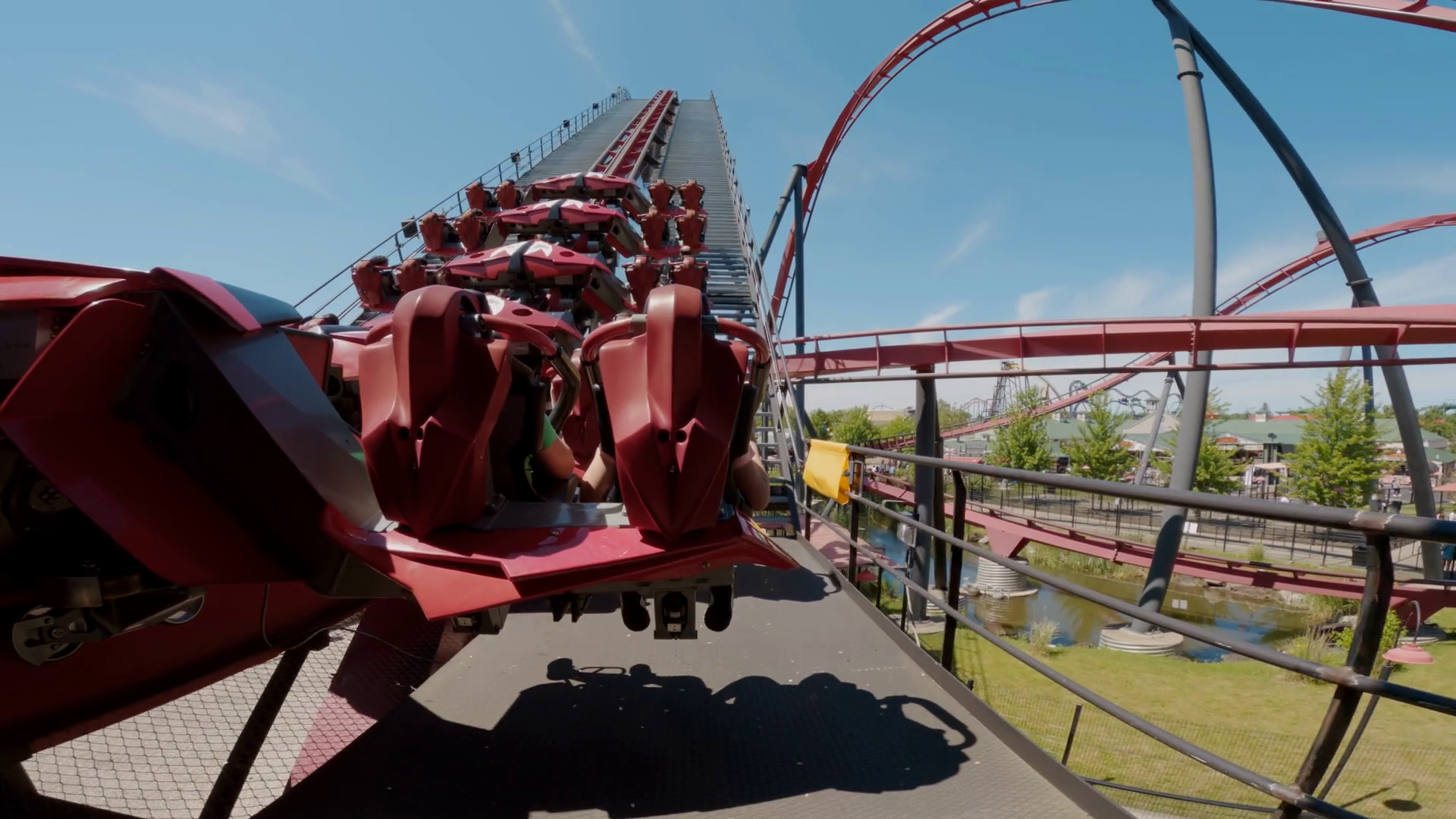 Pov First Person View Riding Roller Coaster Stock Footage SBV-349124919 ...