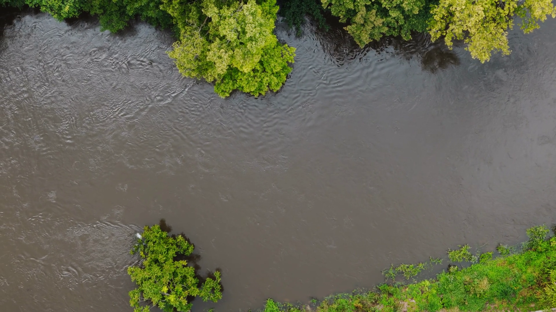 Drone View Of Flooding River Water Level In Stock Footage SBV-352941065 ...