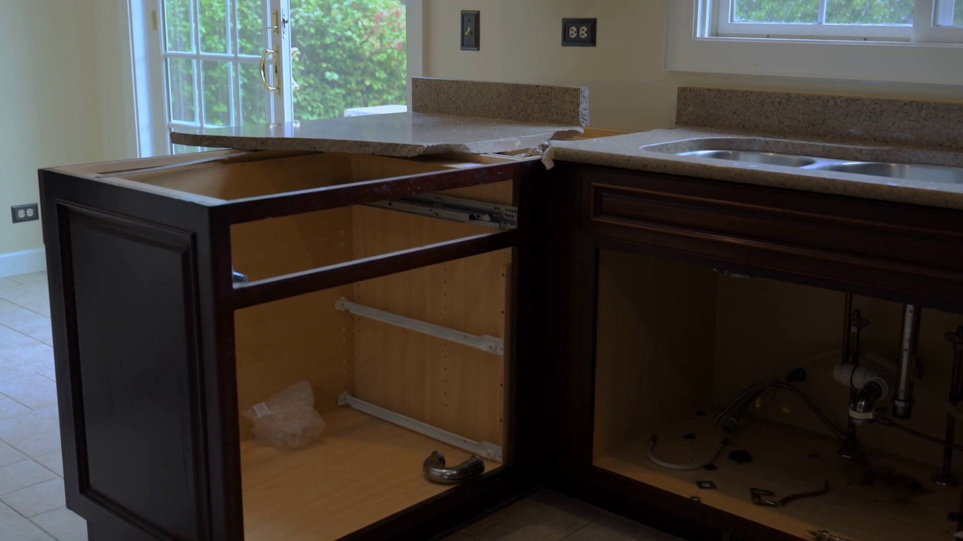 Removal Of Old Kitchen Countertop During Stock Footage SBV-353408144 ...