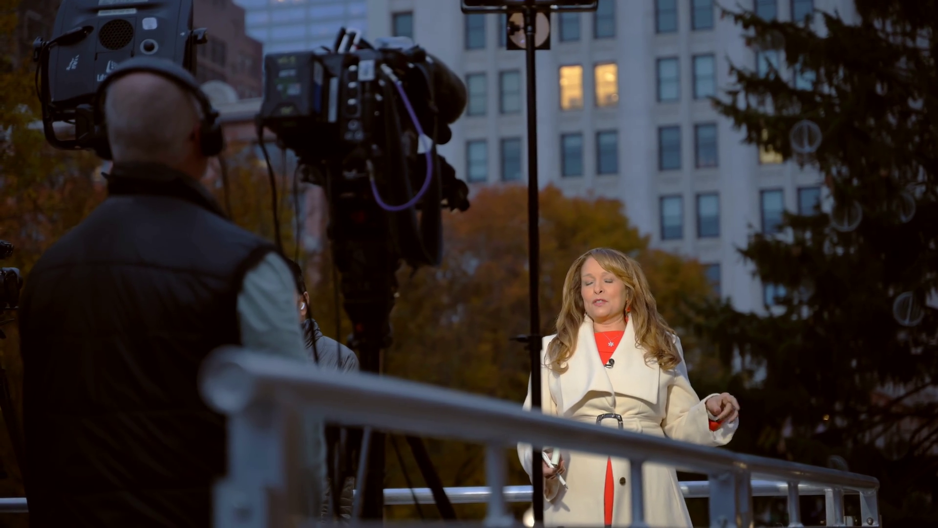 Television News Reporter Speaking On Camera Stock Footage SBV-353389578 ...
