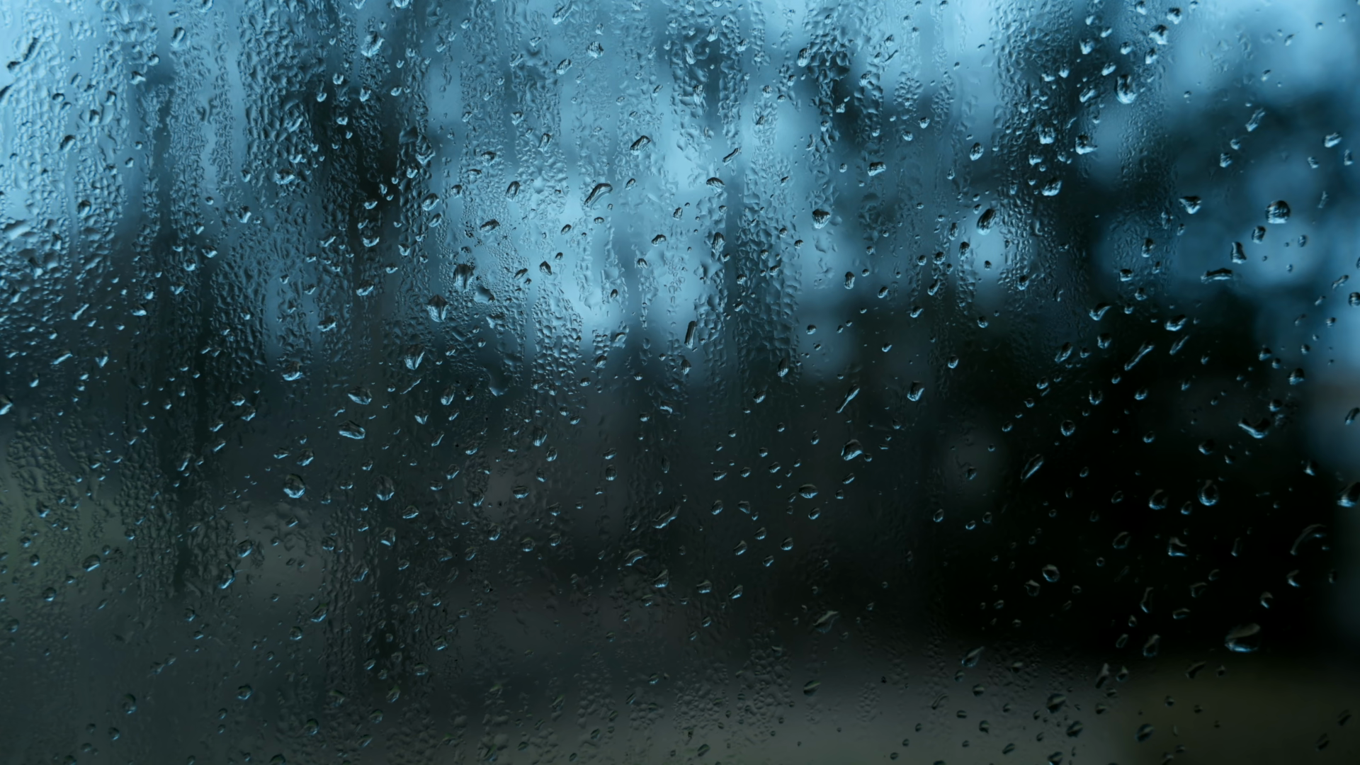 Strong Rain Droplets On Glass Window With Stock Footage SBV-354393942 ...