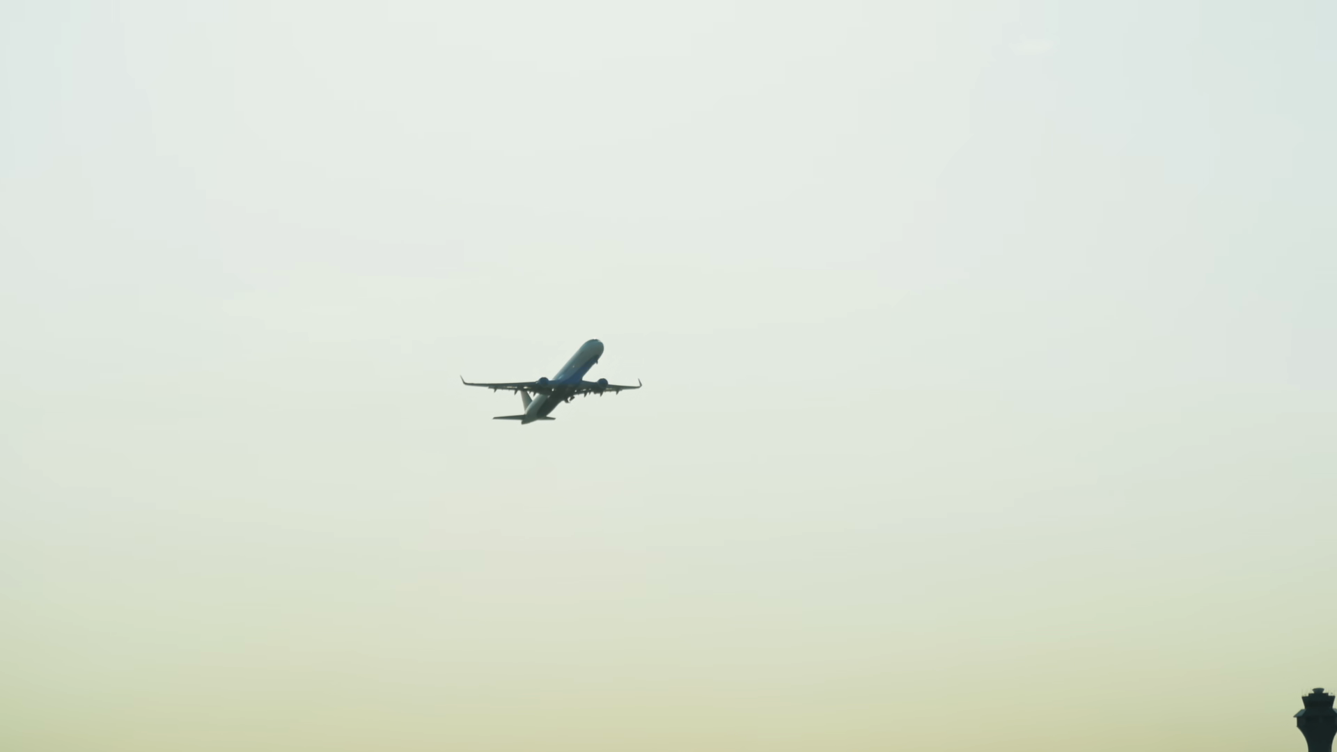 Airplane Taking Off Into Clear Sky Aircraft Stock Footage SBV-358223491 ...