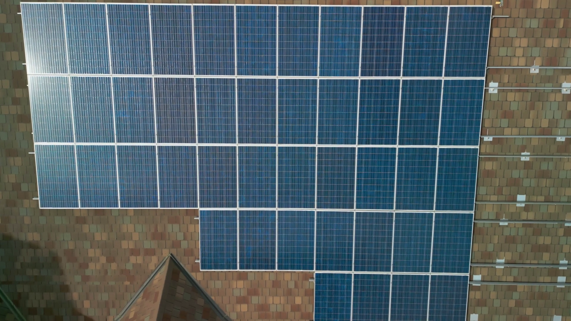 Solar Panel Installation On Roof Of Private Stock Footage SBV-348644037 ...