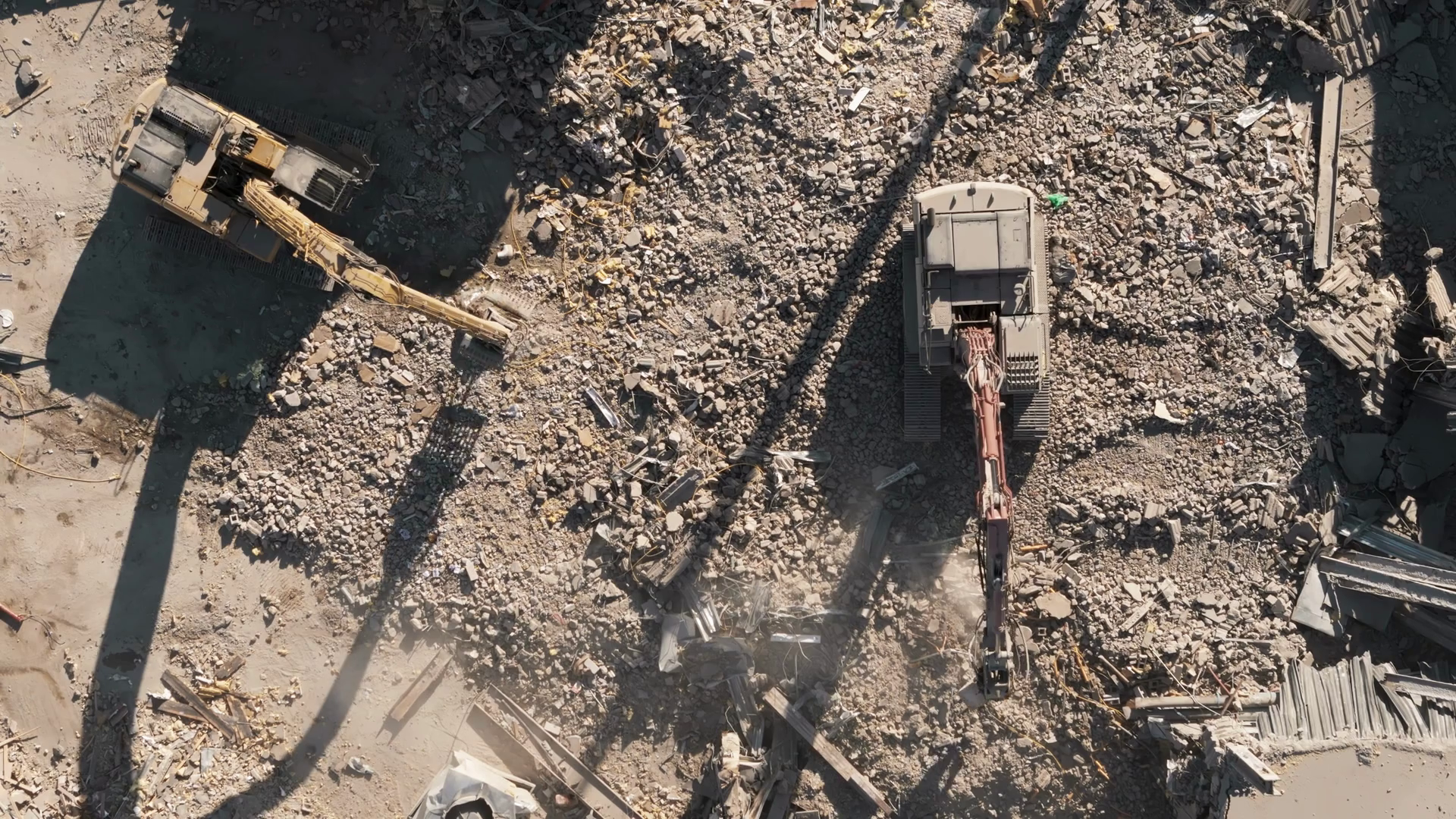 Demolition Of Building Excavator Working Stock Footage SBV-348744647 ...