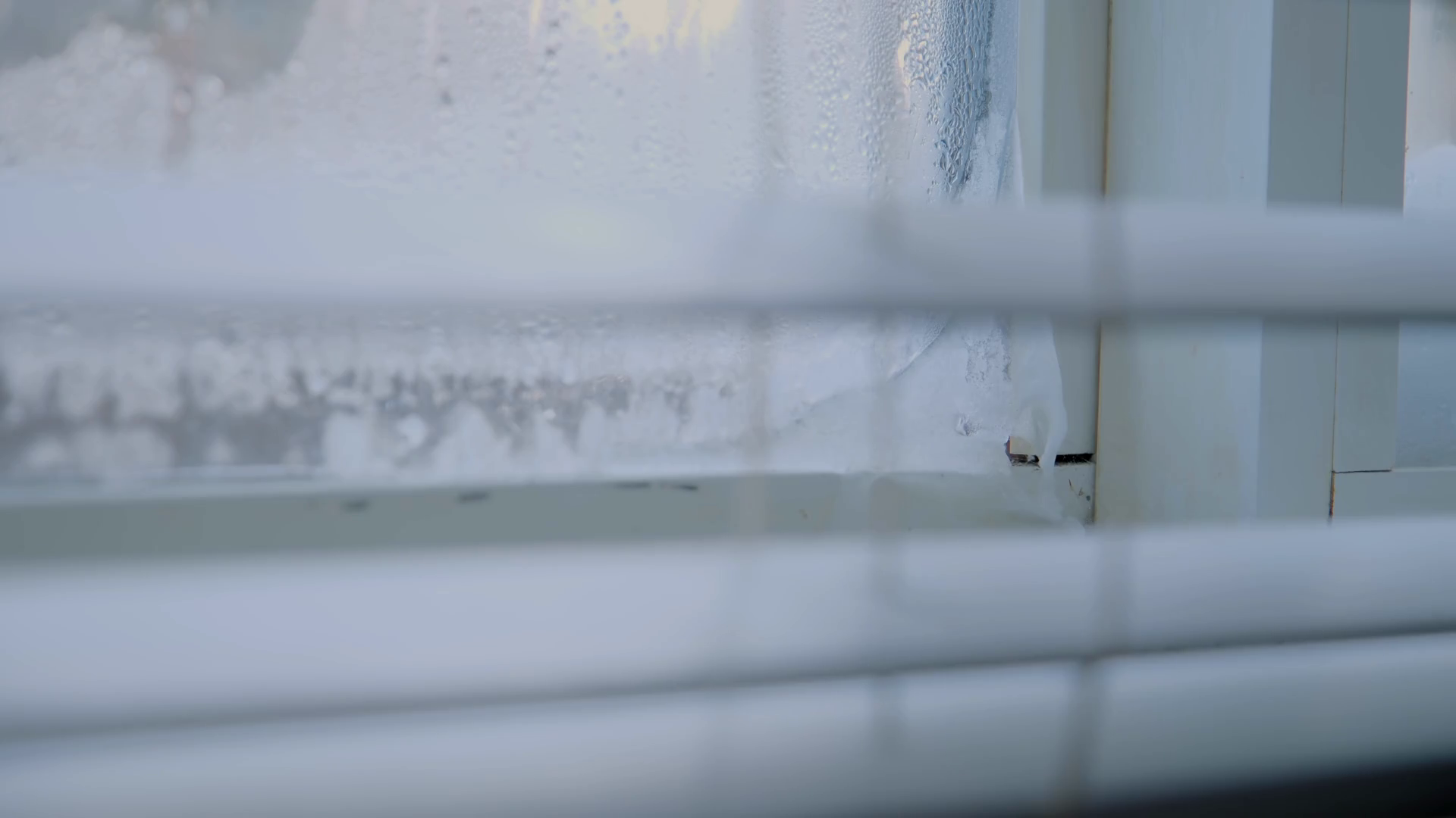 Close Up Footage Of Window Condensed Ice Stock Footage SBV-348899749 ...