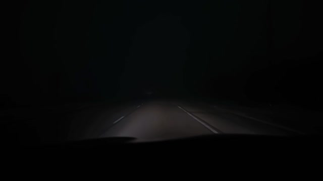 Drone Shot Of A Car Driving At Night Stock Footage: Royalty-Free Video ...