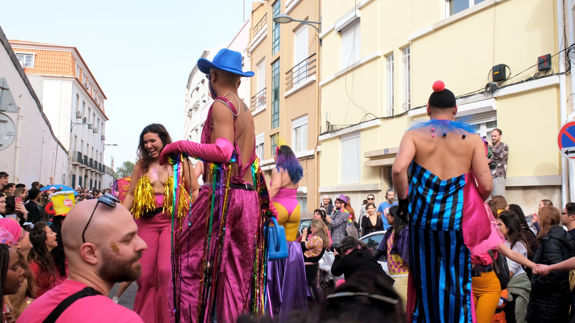 Carnival Parade In Streets Of Lisbon Stock Footage SBV-353500171 ...