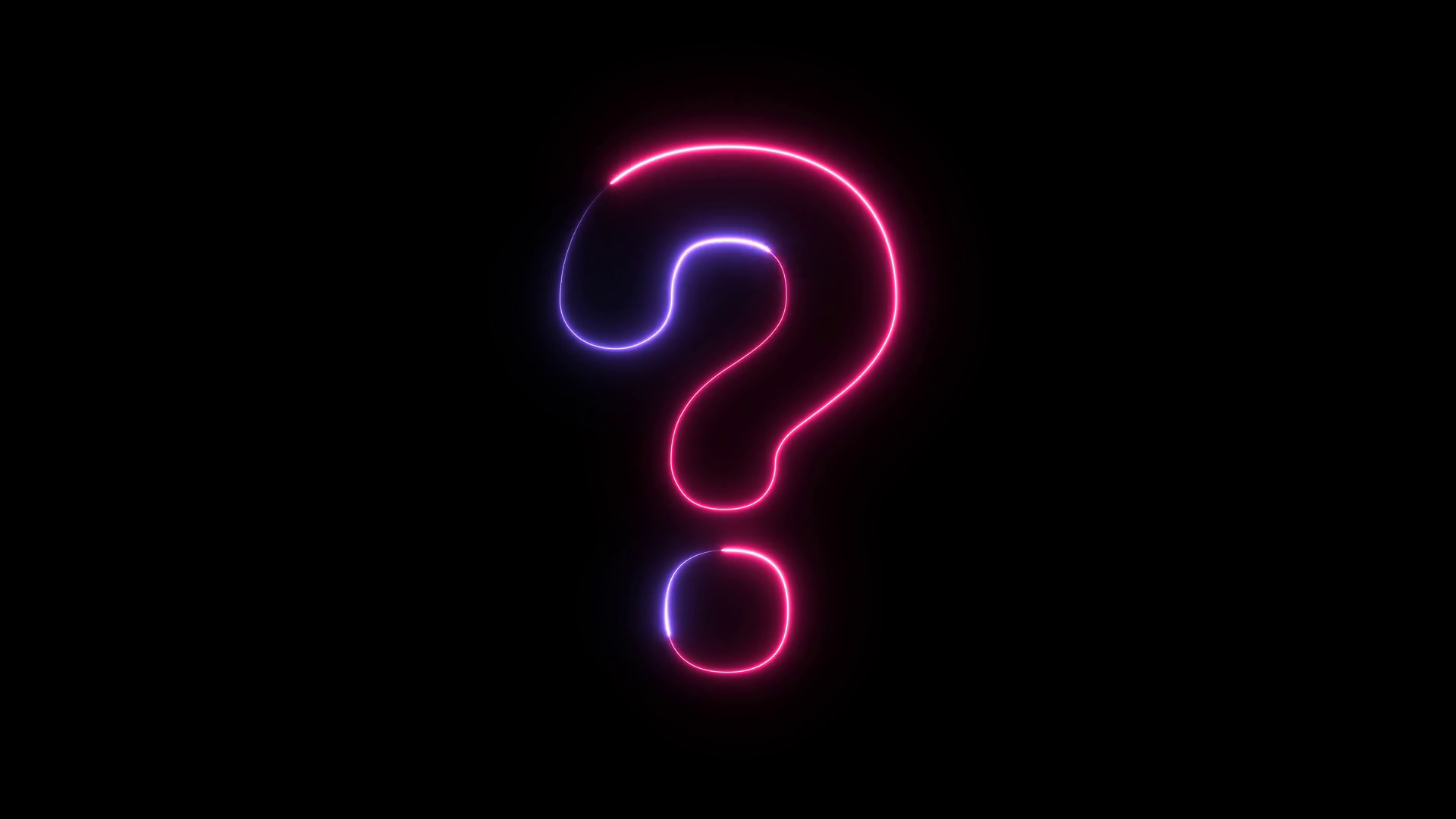 Animation Of Glowing Neon Question Mark On Stock Motion Graphics SBV ...