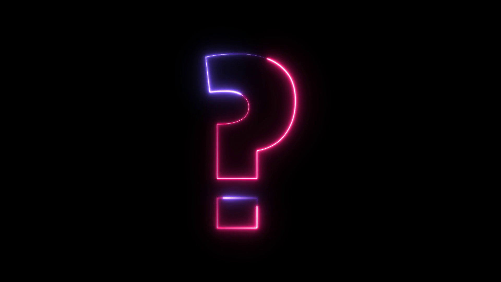 Animation Of Glowing Neon Question Mark On Stock Motion Graphics SBV ...