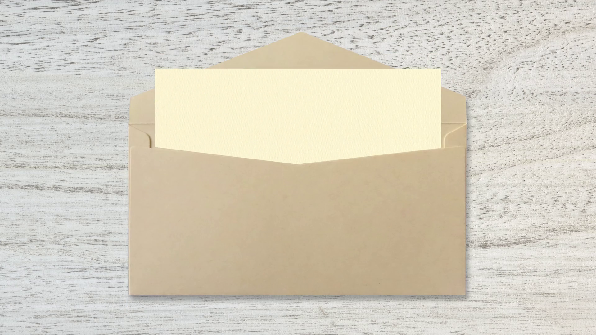 Envelope Opening Card Reveal On Wooden Table Stock Motion Graphics SBV ...