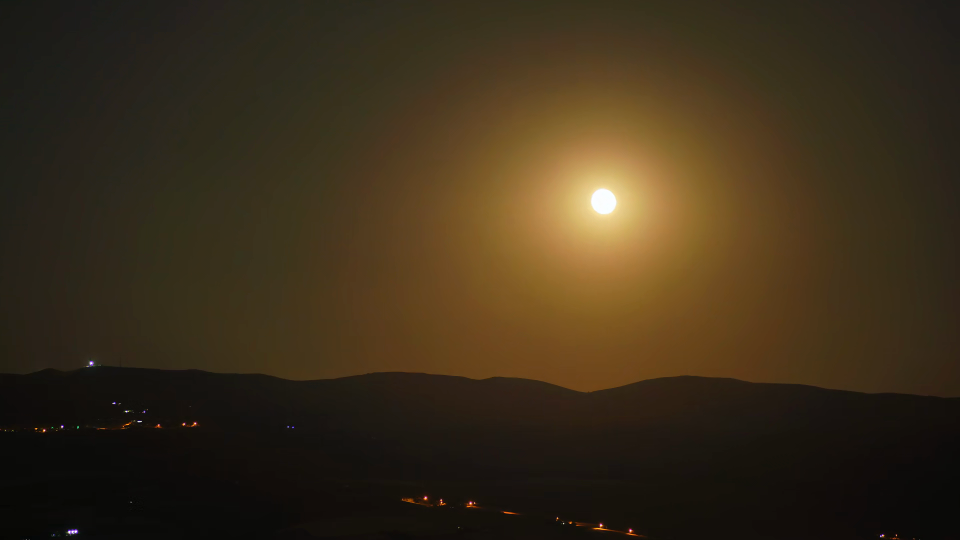 8k Timelapse Full Moonrise Above Dark Hills Stock Footage SBV-354026397 ...