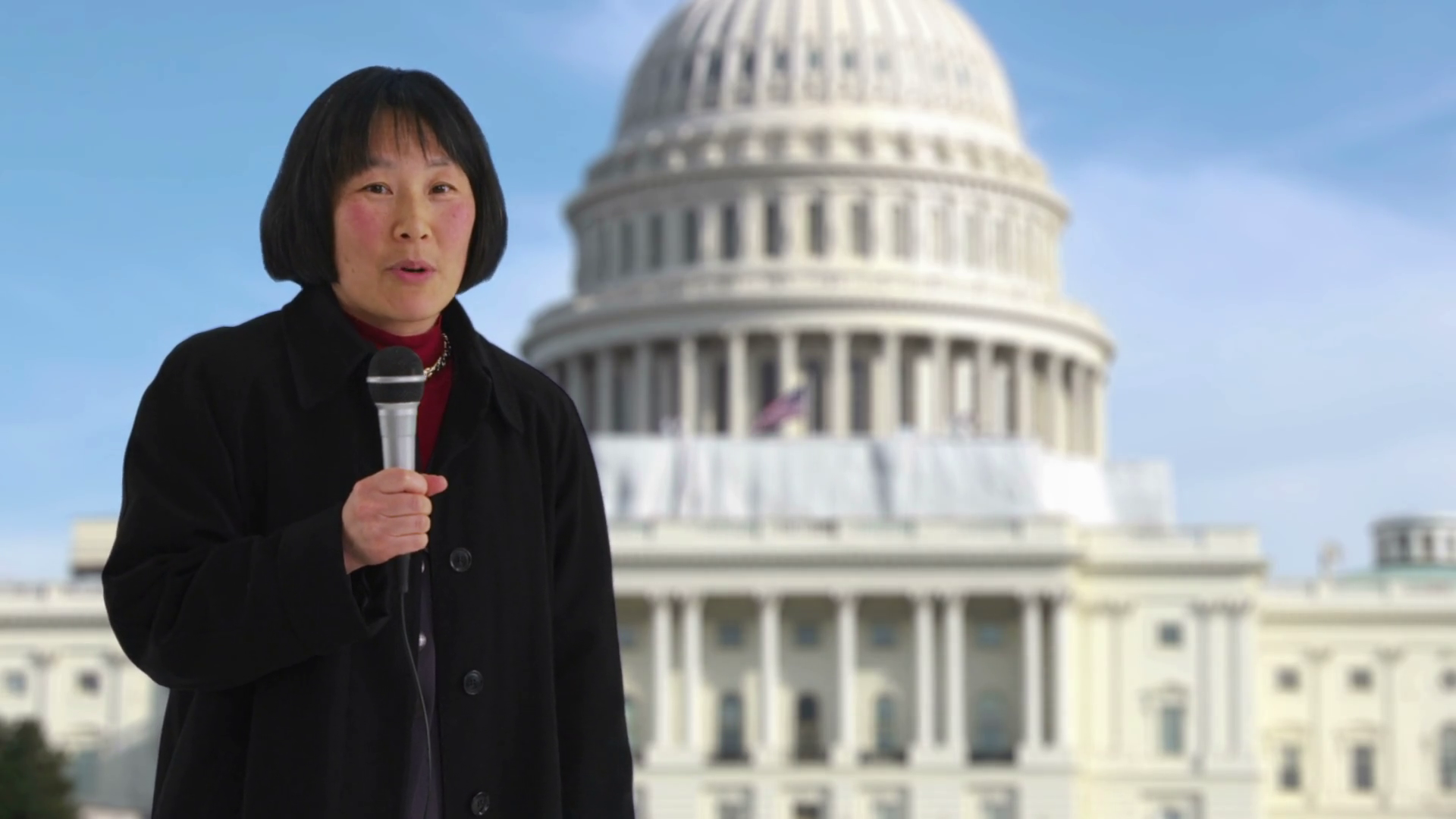 News Reporter Talking In Front Of Capitol Stock Footage SBV-347580133 ...