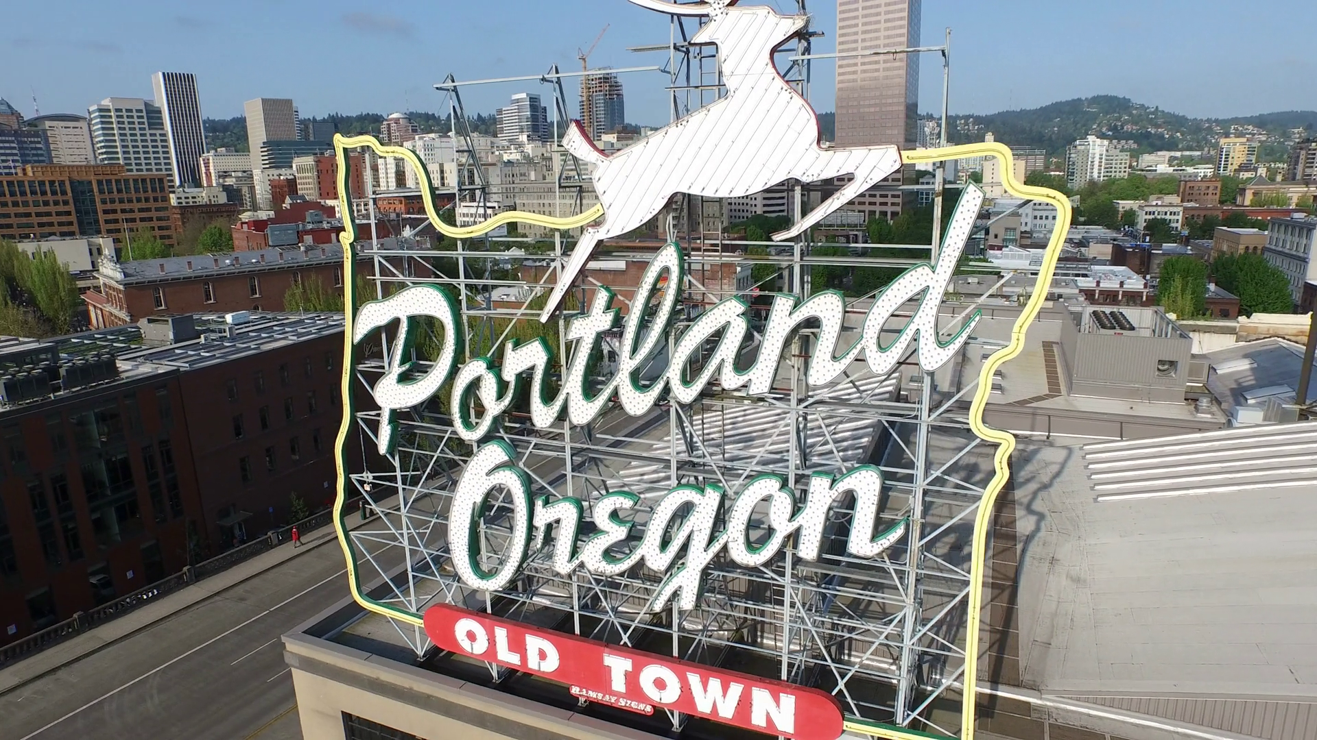 Portland Oregon May 12 2015: Aerial Shot Of Stock Footage SBV-347608161 ...