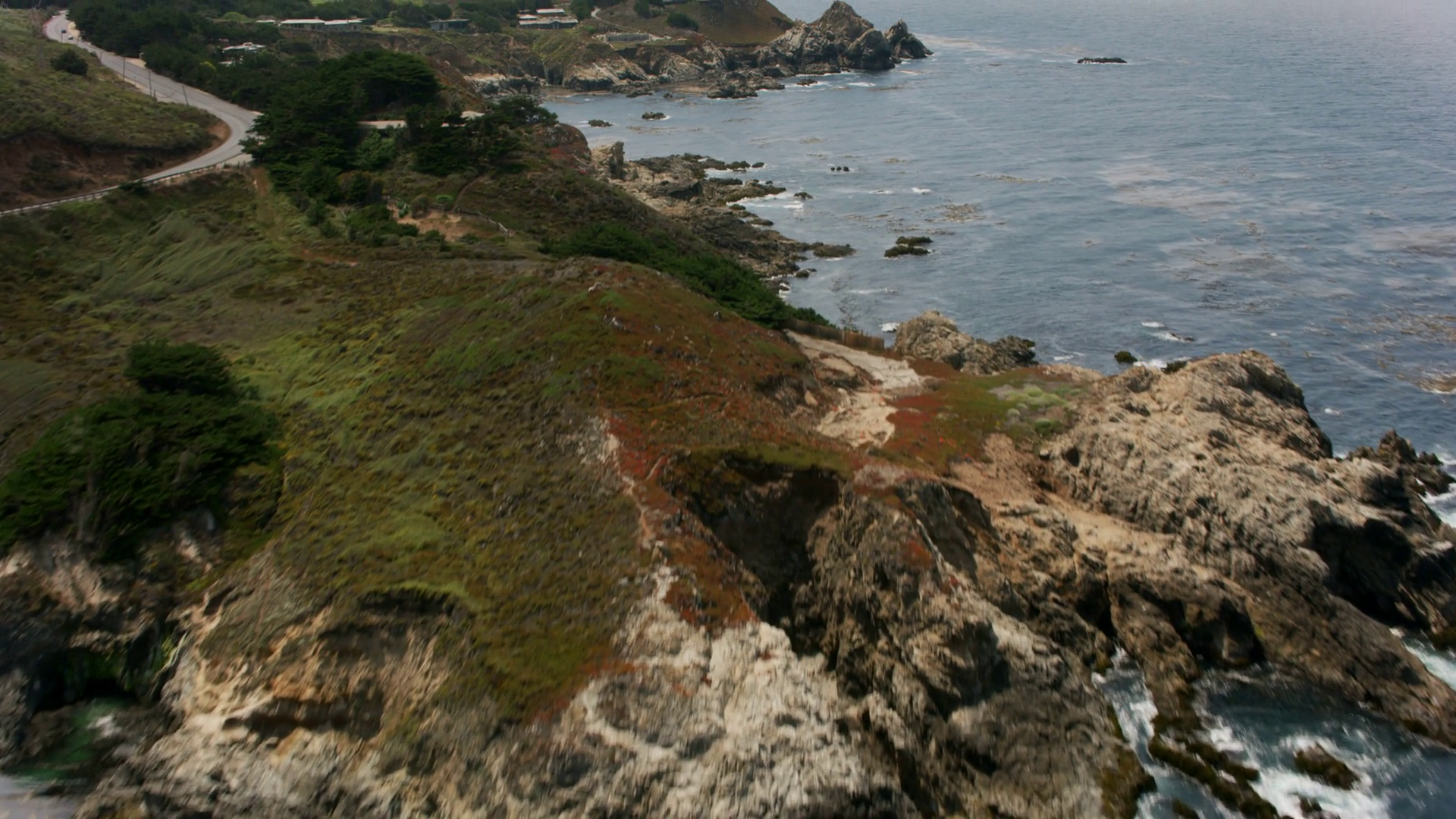 California Circa-2017 Aerial View Of Big Sur Stock Footage SBV ...