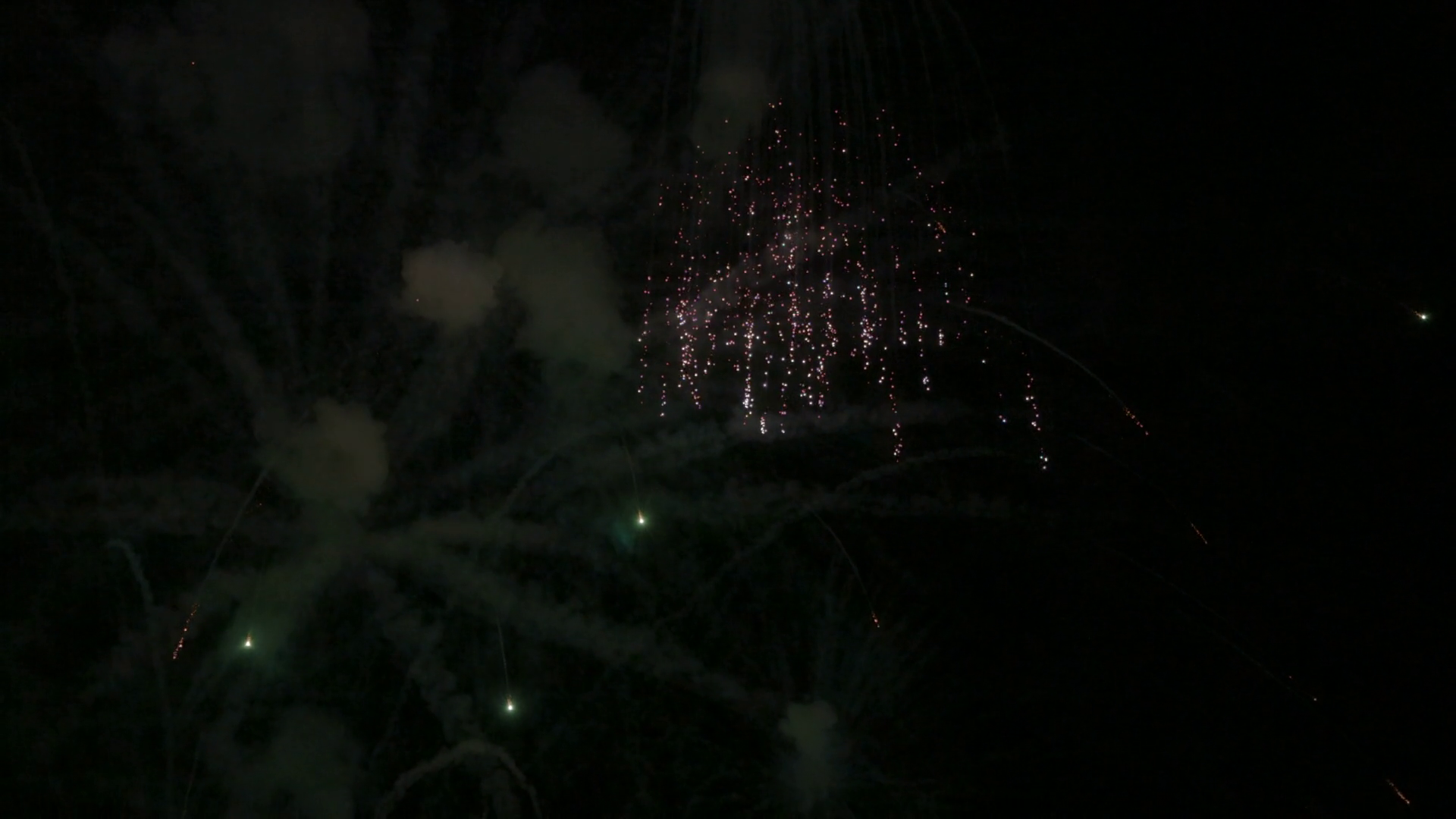 Breathtaking Fireworks Show Filmed In Slow Stock Footage SBV-349130906 ...