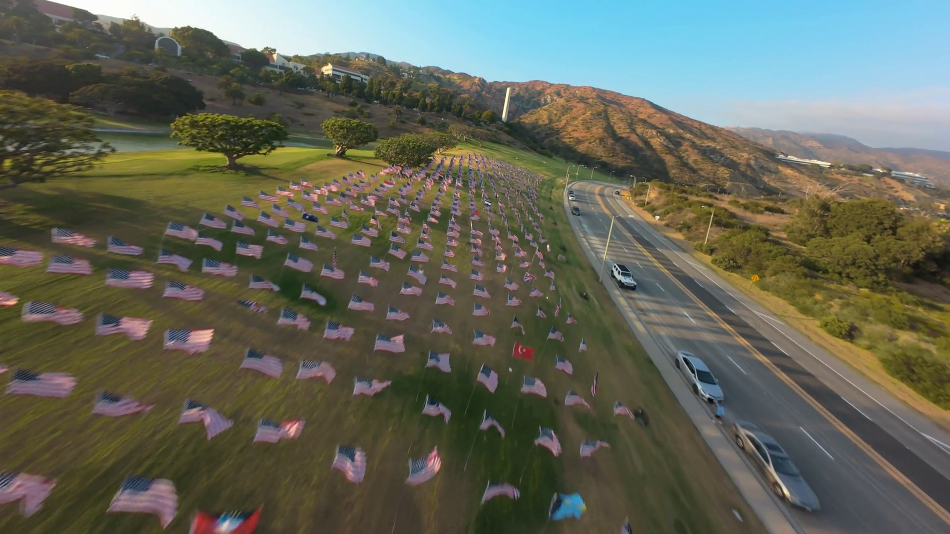 A Mesmerizing Display Of 3000 Flags Memorial Stock Footage SBV ...