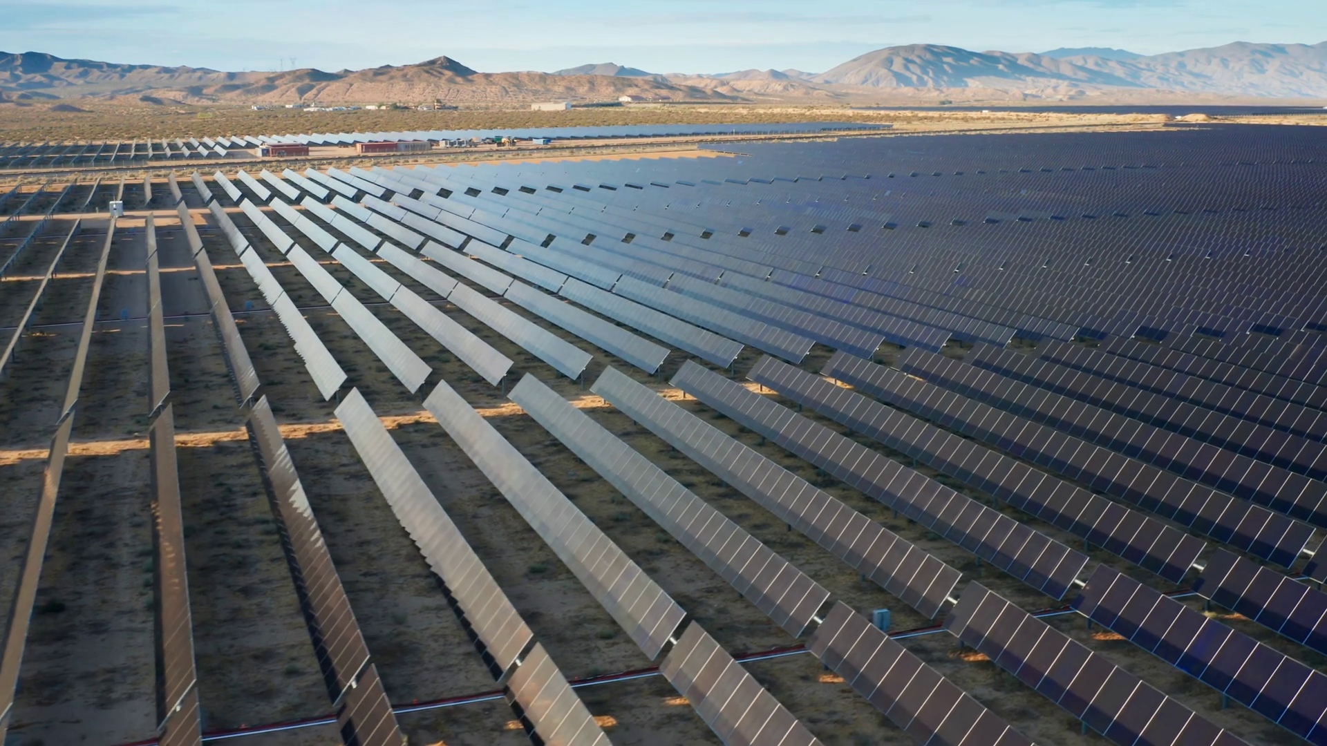 Aerial View Of Solar Power Farm Energy Stock Footage SBV-348627082 ...