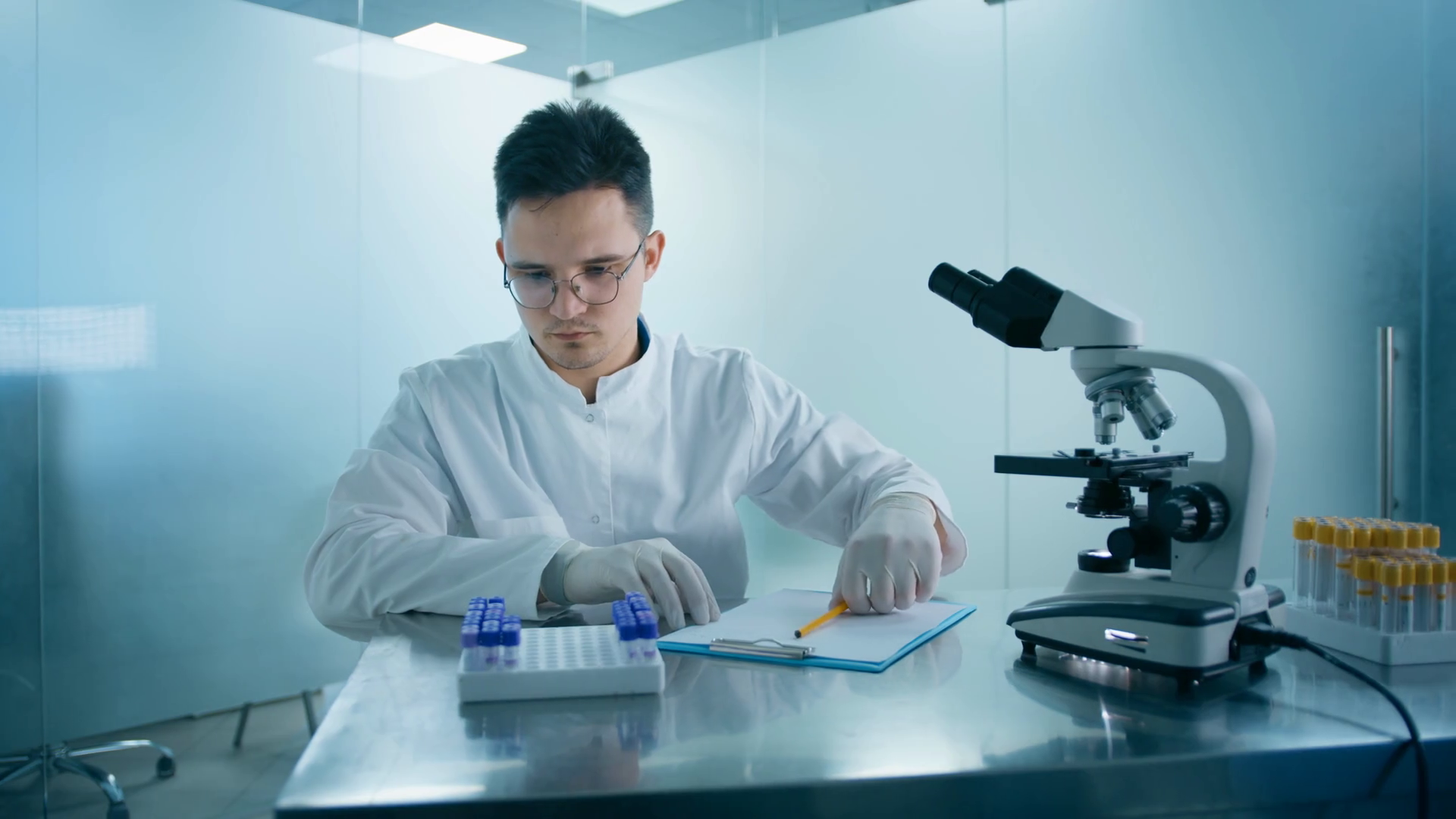Dna Test Experiment Conducted Medical Stock Footage SBV-347691118 ...