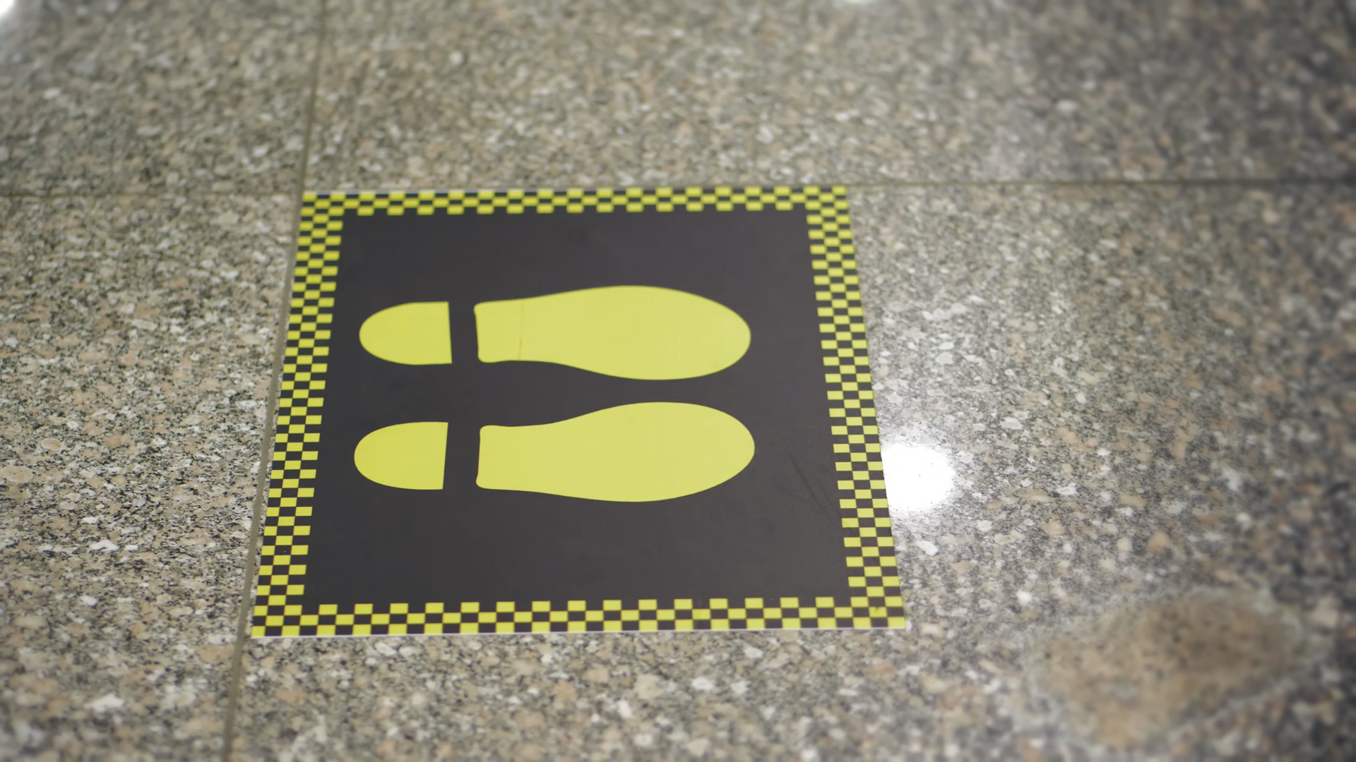 Restrictive Floor Markers With Footprint Stock Footage SBV-353669567 ...