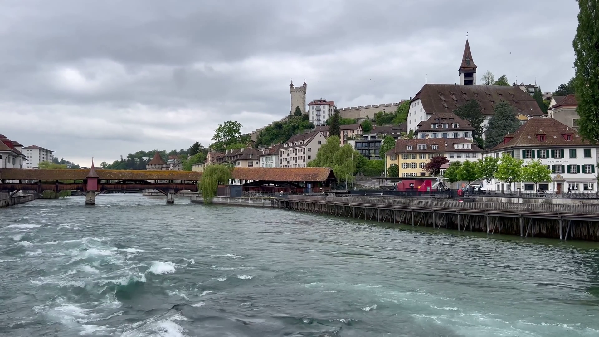 Beautiful Spring Day In Lucerne Switzerland Stock Footage SBV-349387480 ...