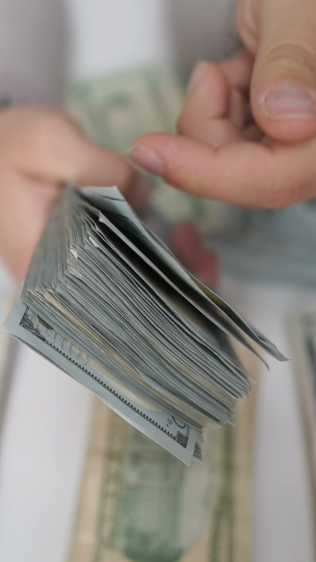 Vertical Screen Of Person Sorting Counting Stock Footage SBV-353352365 ...