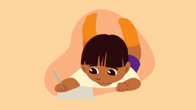 Kid Writing Animation Stock Footage: Royalty-Free Video Clips - Storyblocks