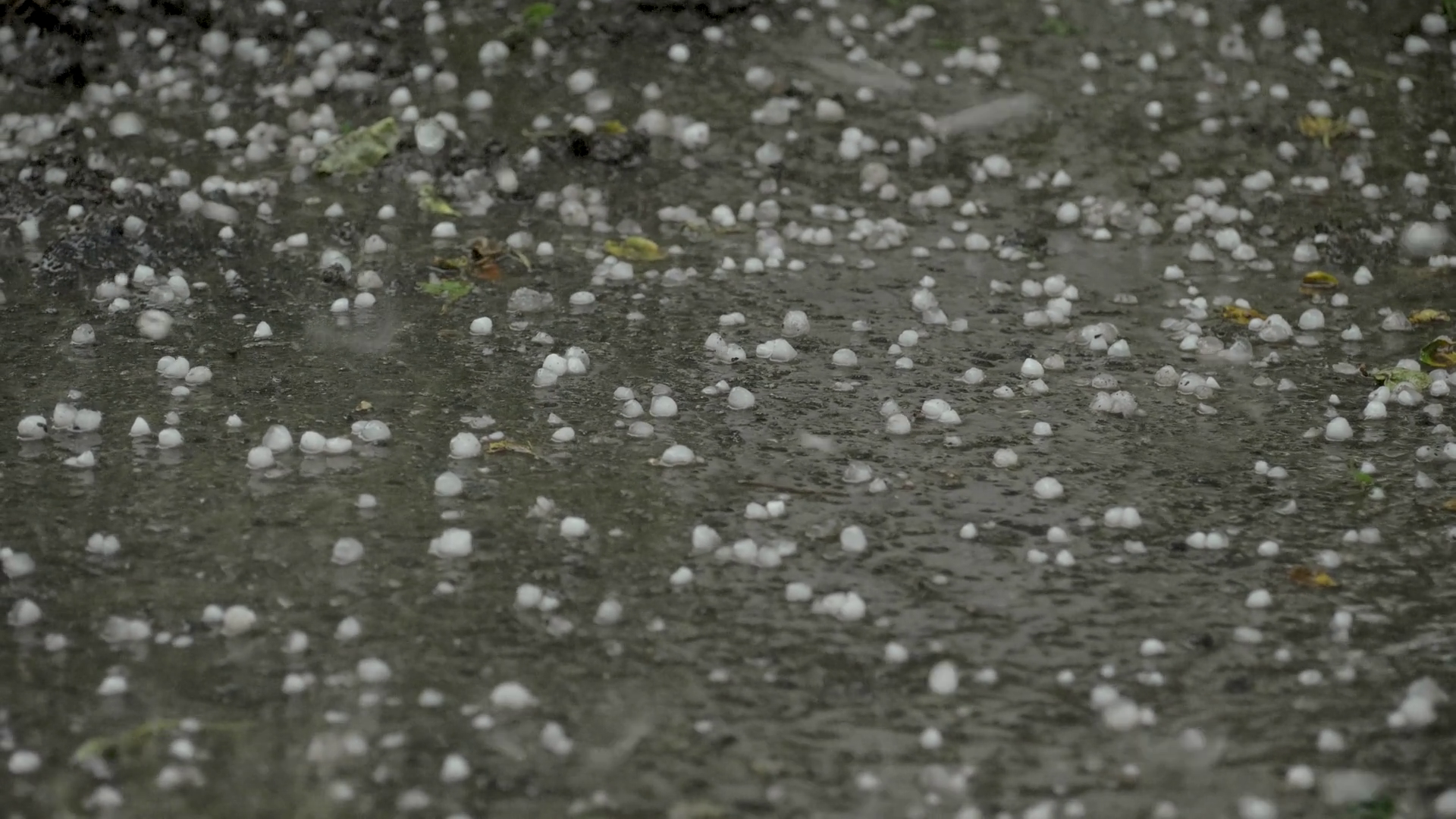 Large Hailstones Heavy Rain Pouring Down Stock Footage SBV-349032994 ...