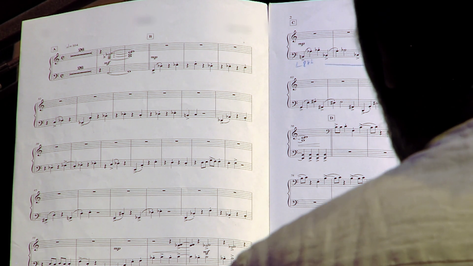 Rear View Of Pianist Rehearsing On Grand Stock Footage SBV-352081012 ...