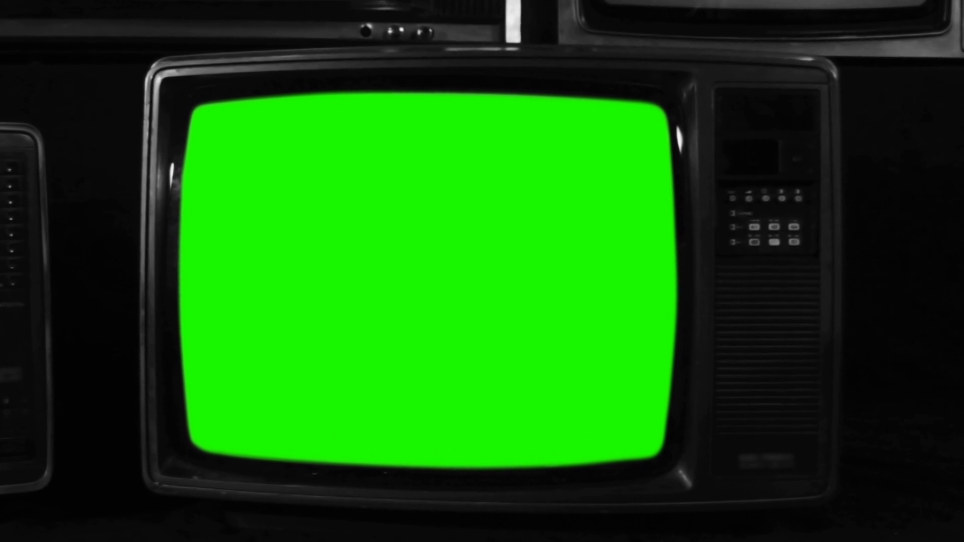 Black White Retro Tv Turning From Color Bars Stock Footage SBV ...