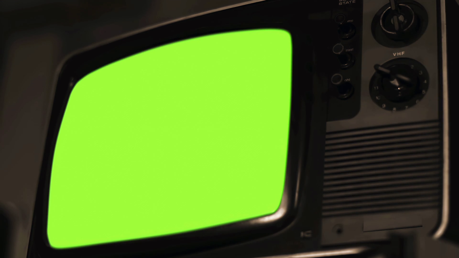Retro Monitor Turning On Zooming Into Green Stock Footage SBV-352641944 ...