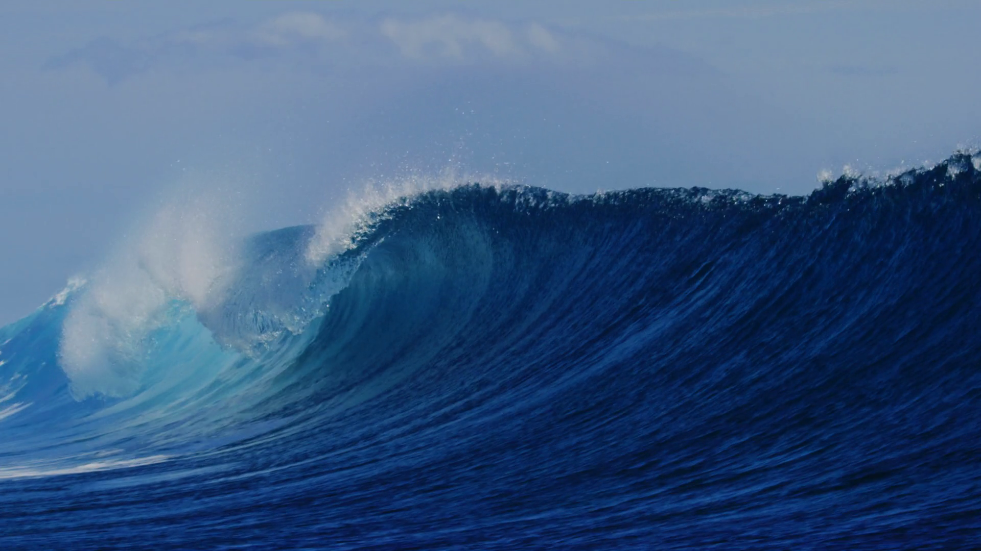 Perfecty Empty Blue Wave Barreling Crashing Stock Footage SBV-351694726 ...